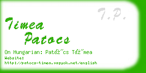 timea patocs business card